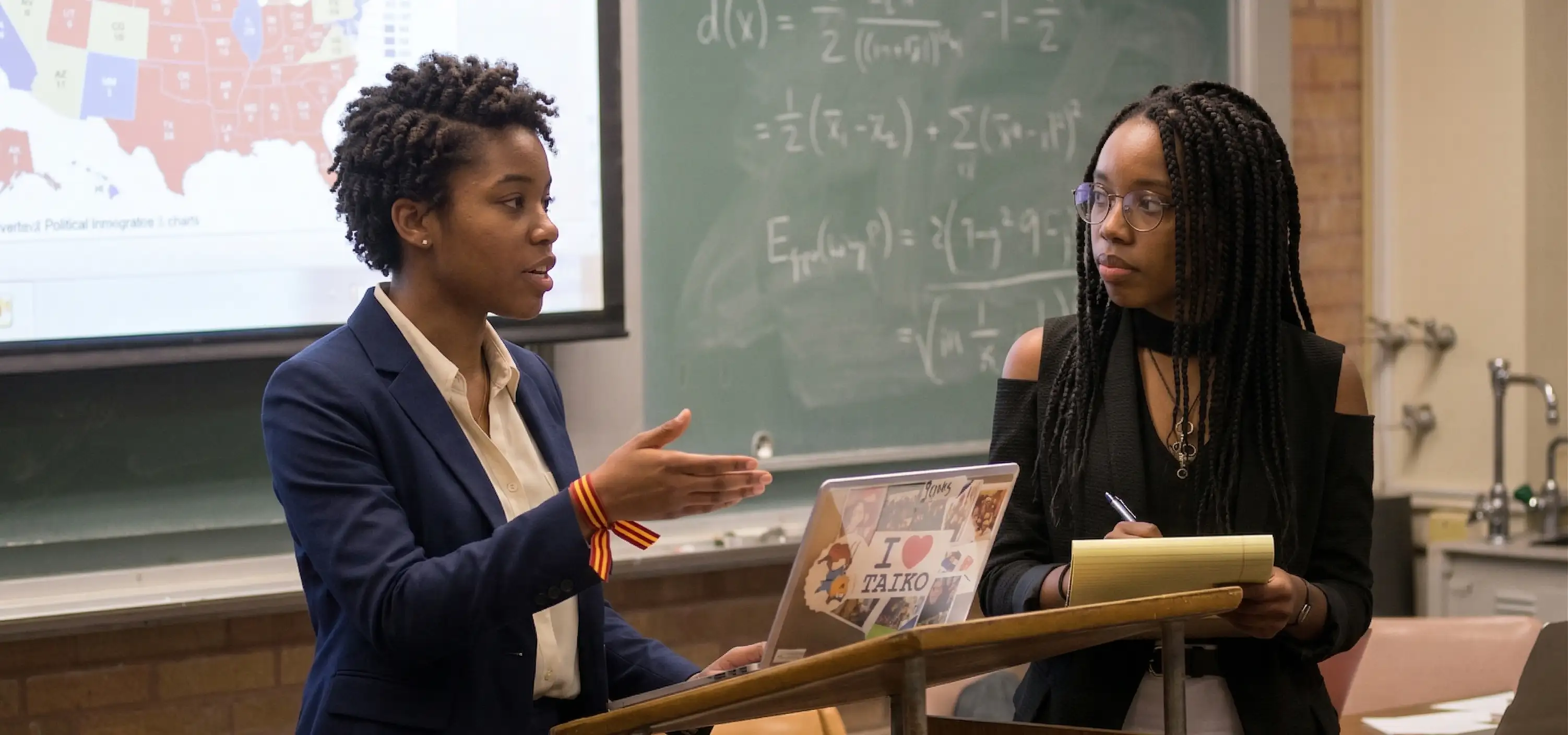 Students debating in a group